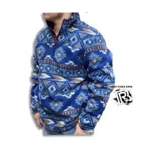 “ George “ | MEN PULLOVER BLUE AZTEC PRINT 112318251