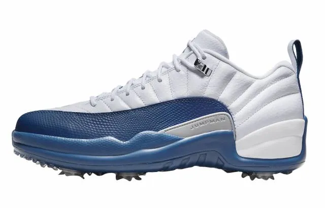 Air Jordan 12 Retro Low GOLF French Blue White Metallic ...