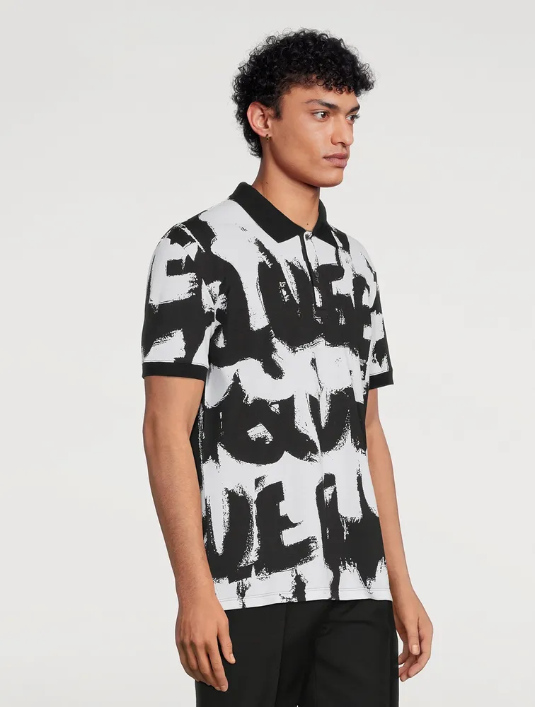 ALEXANDER MCQUEEN McQueen Graffiti Polo Shirt