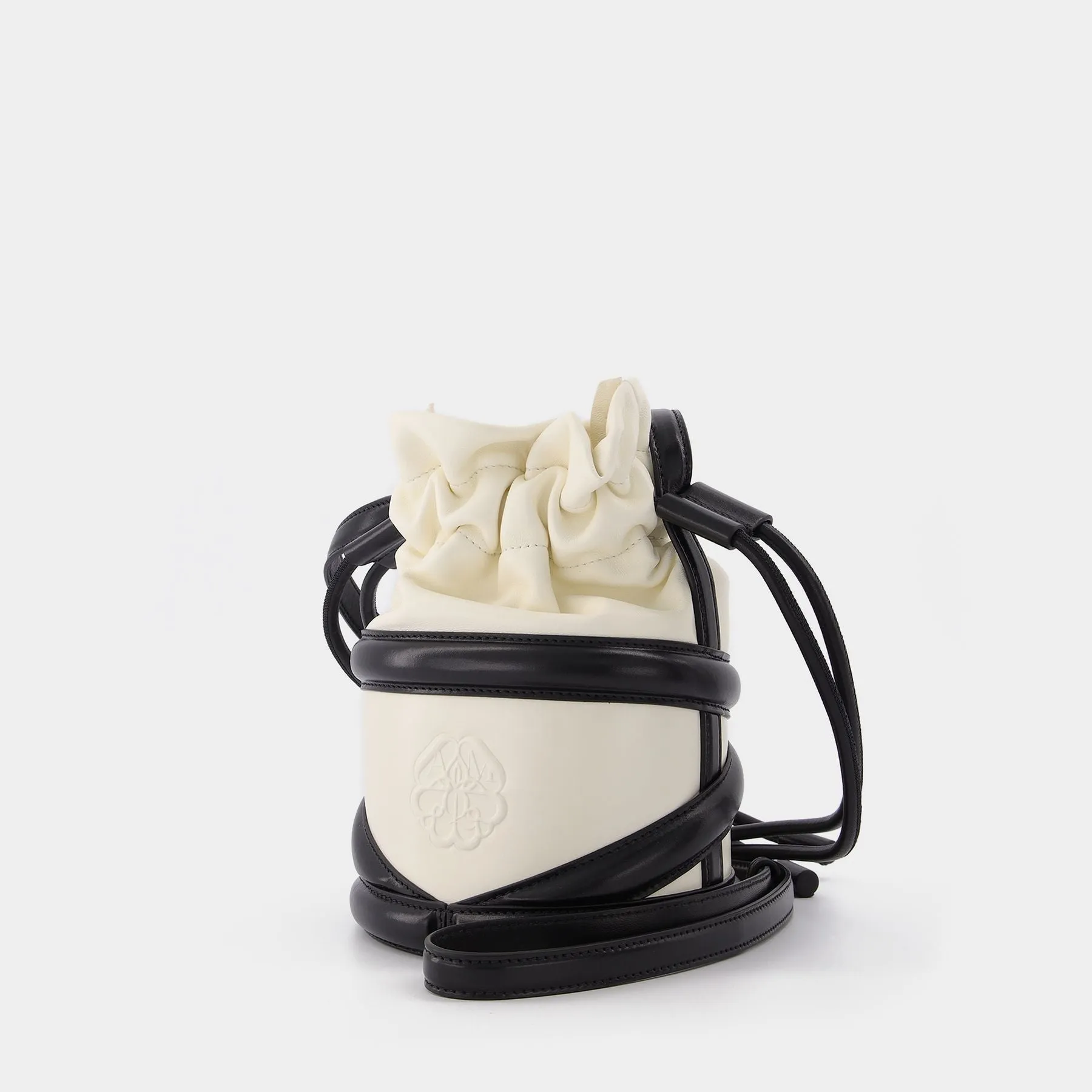 Alexander McQueen  Soft Curve Bag in Beige and Black Leather