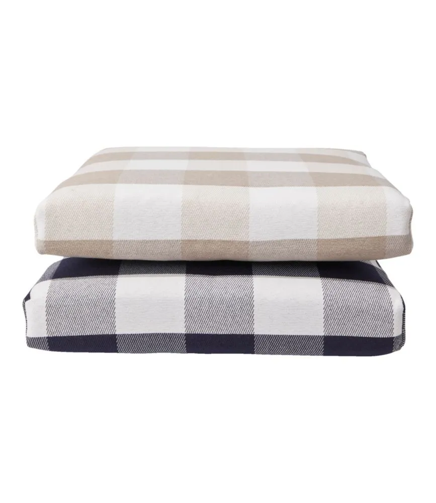 All-Weather Folding/Armless Chair Cushion, Buffalo Plaid