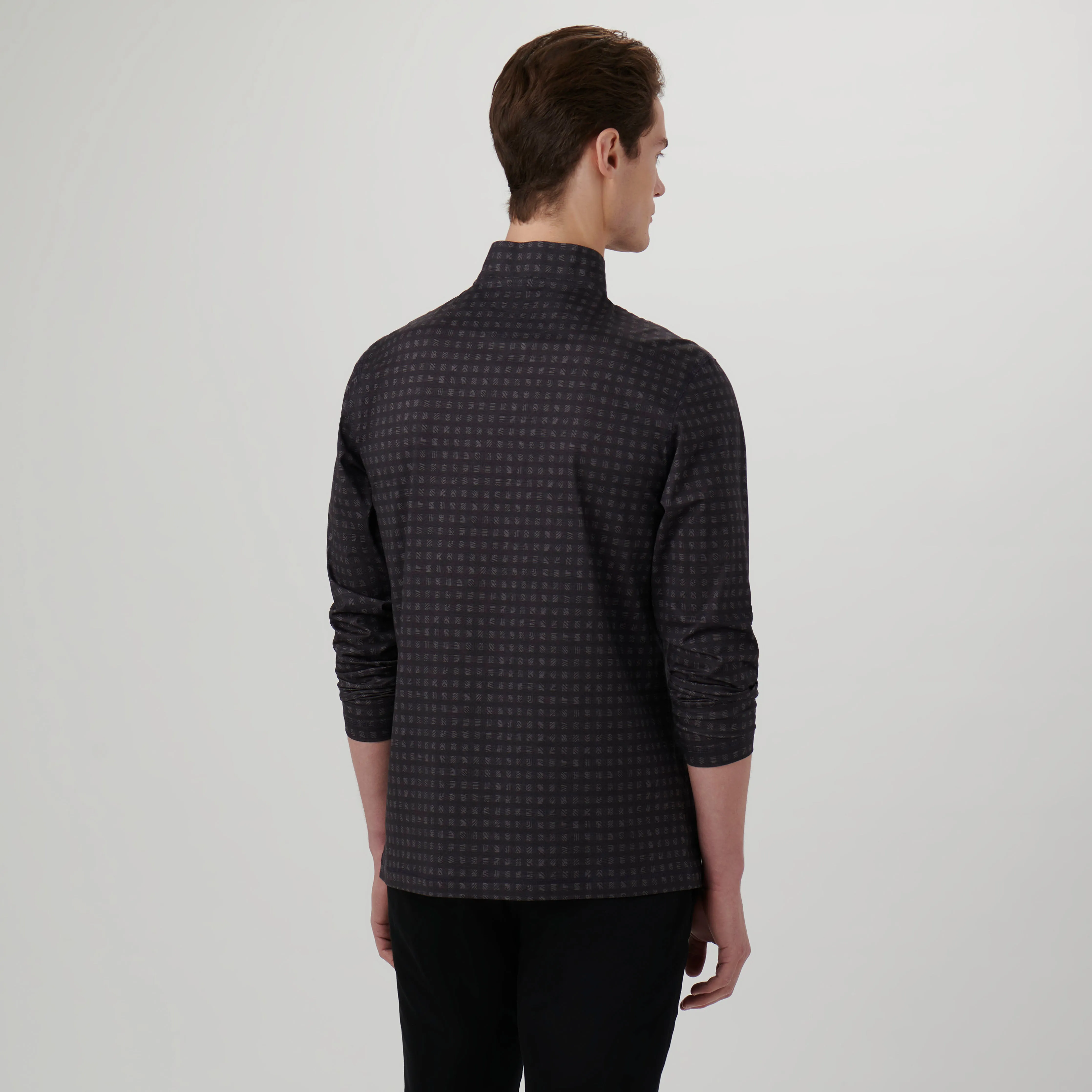 Anthony Checkered OoohCotton Quarter Zip Pullover