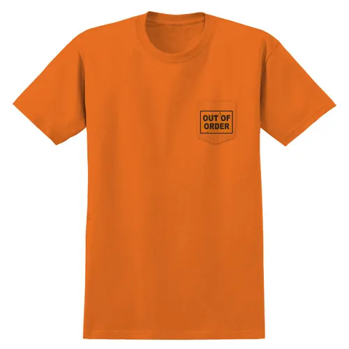 Anti Hero Skateboards Shirt Out of Order Pocket Safety Orange