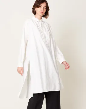 Azumadaki Vintage French Cotton Pullover Shirt in White