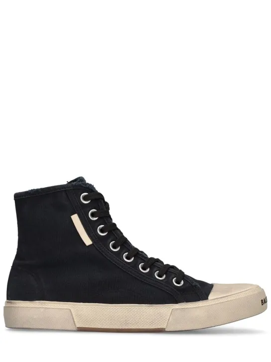 Balenciaga   20mm Paris cotton high top sneakers 