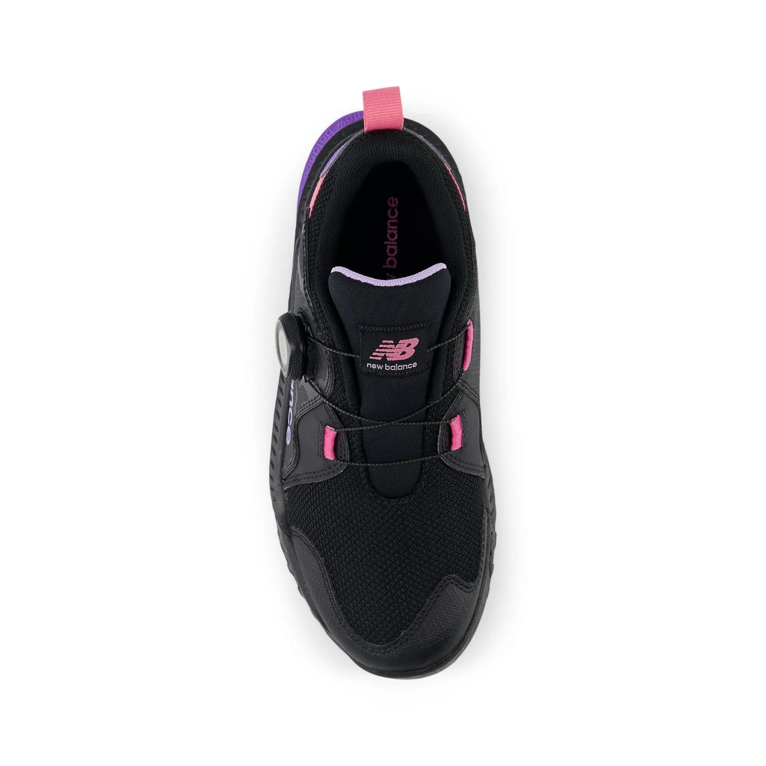 Big Kid's New Balance DynaSoft Trail Magic BOA Color: Black/ Lilac Glo