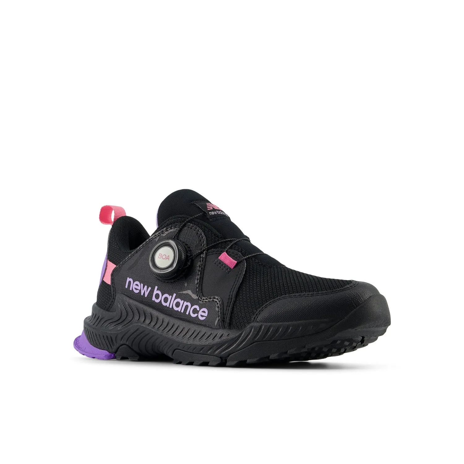 Big Kid's New Balance DynaSoft Trail Magic BOA Color: Black/ Lilac Glo