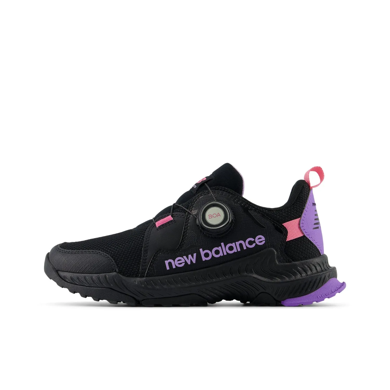 Big Kid's New Balance DynaSoft Trail Magic BOA Color: Black/ Lilac Glo