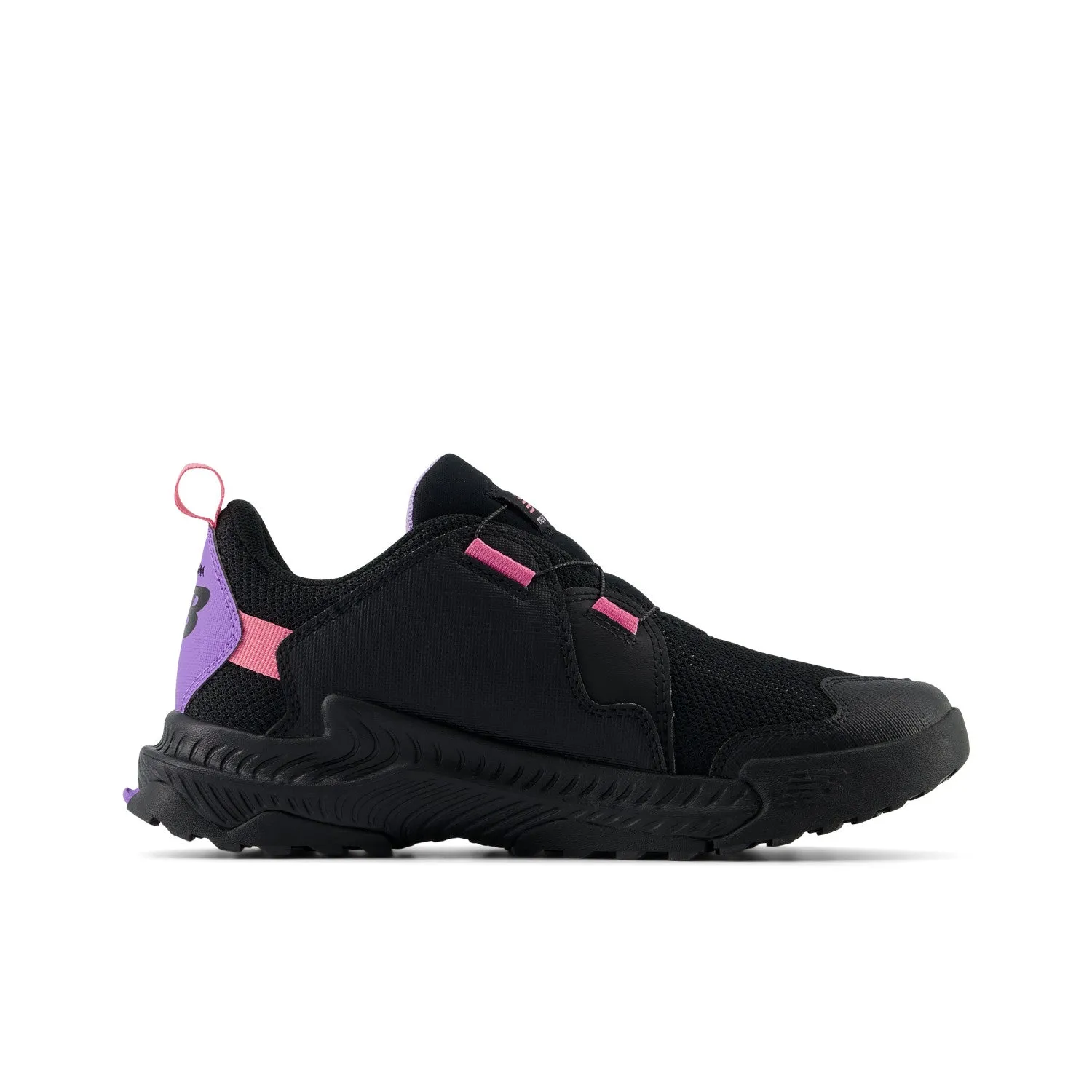 Big Kid's New Balance DynaSoft Trail Magic BOA Color: Black/ Lilac Glo