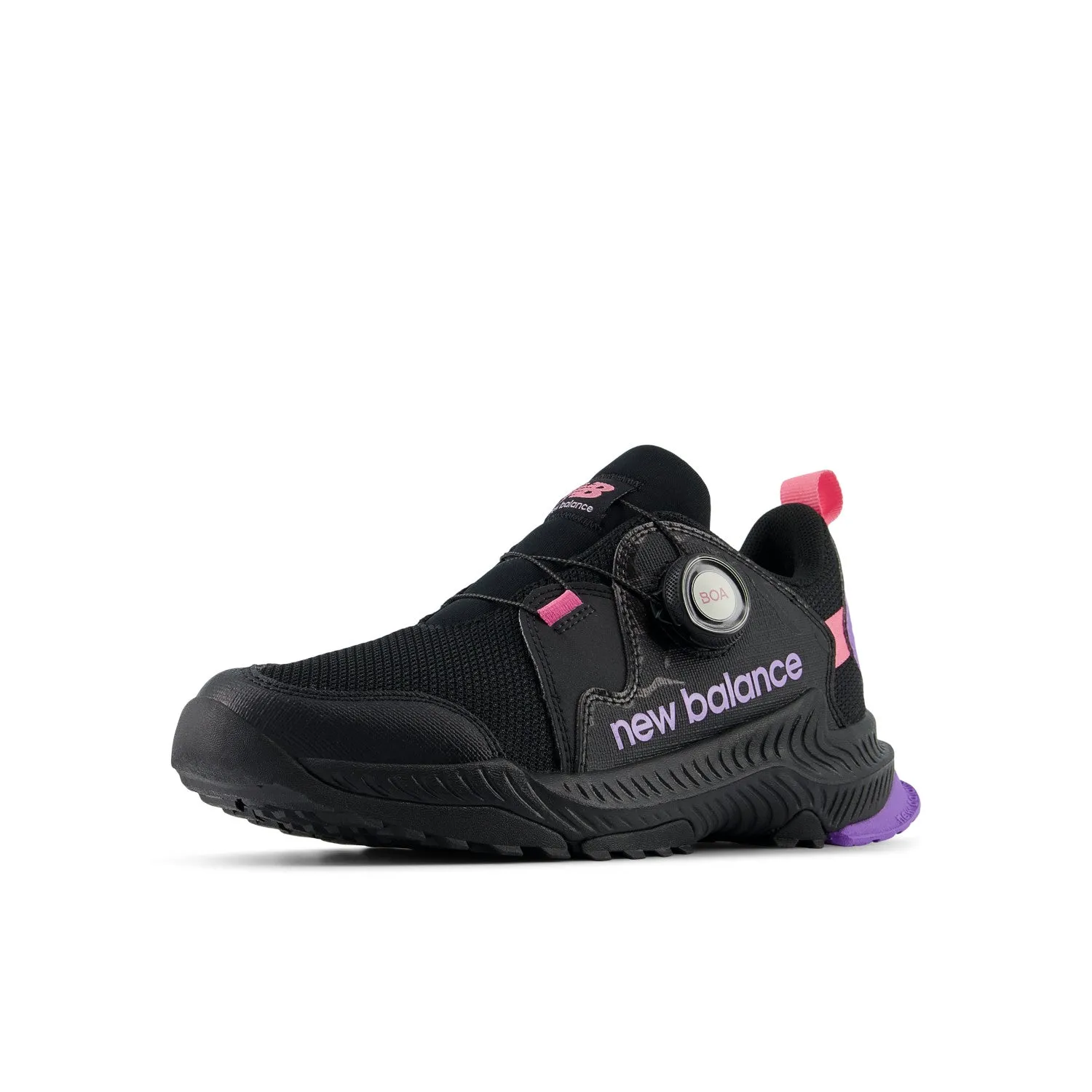 Big Kid's New Balance DynaSoft Trail Magic BOA Color: Black/ Lilac Glo