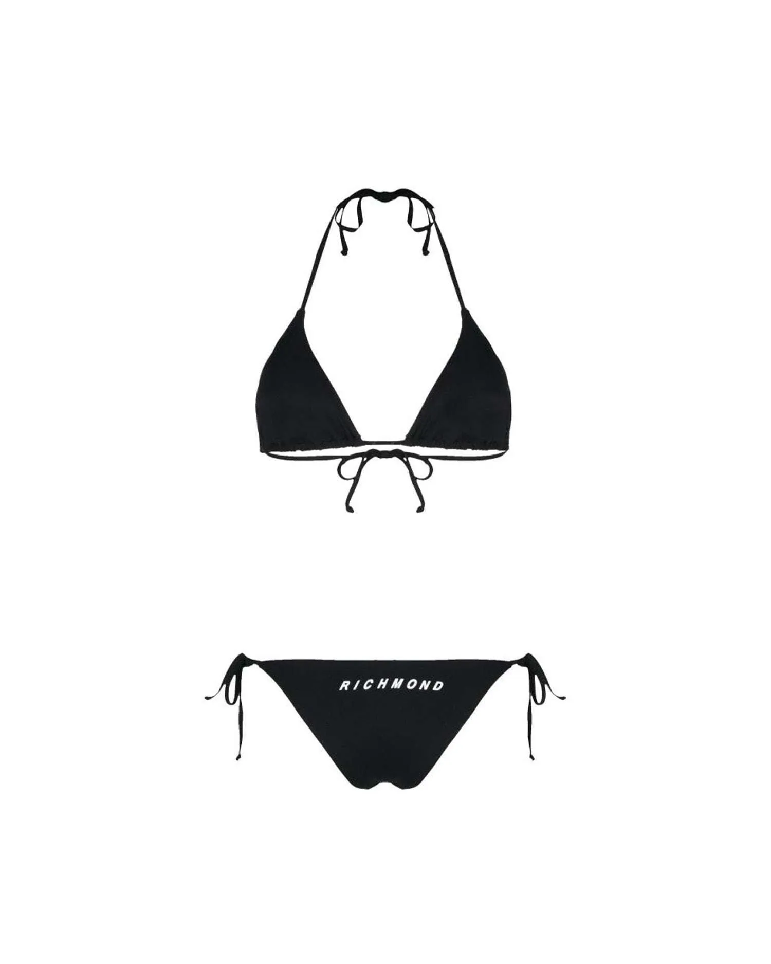 BIKINI A TRIANGOLO CON SCRITTA A CONTRASTO