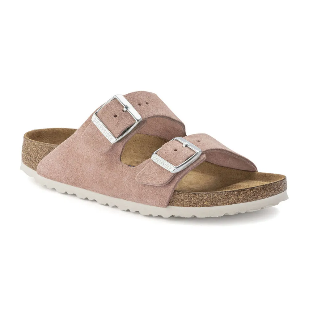 Birkenstock Arizona Soft Footbed Pink Clay Suede Women’s Sandals (Regular)