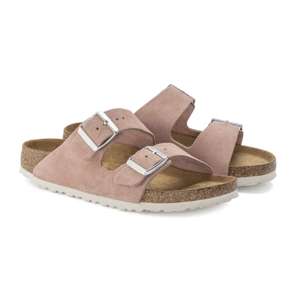 Birkenstock Arizona Soft Footbed Pink Clay Suede Women’s Sandals (Regular)