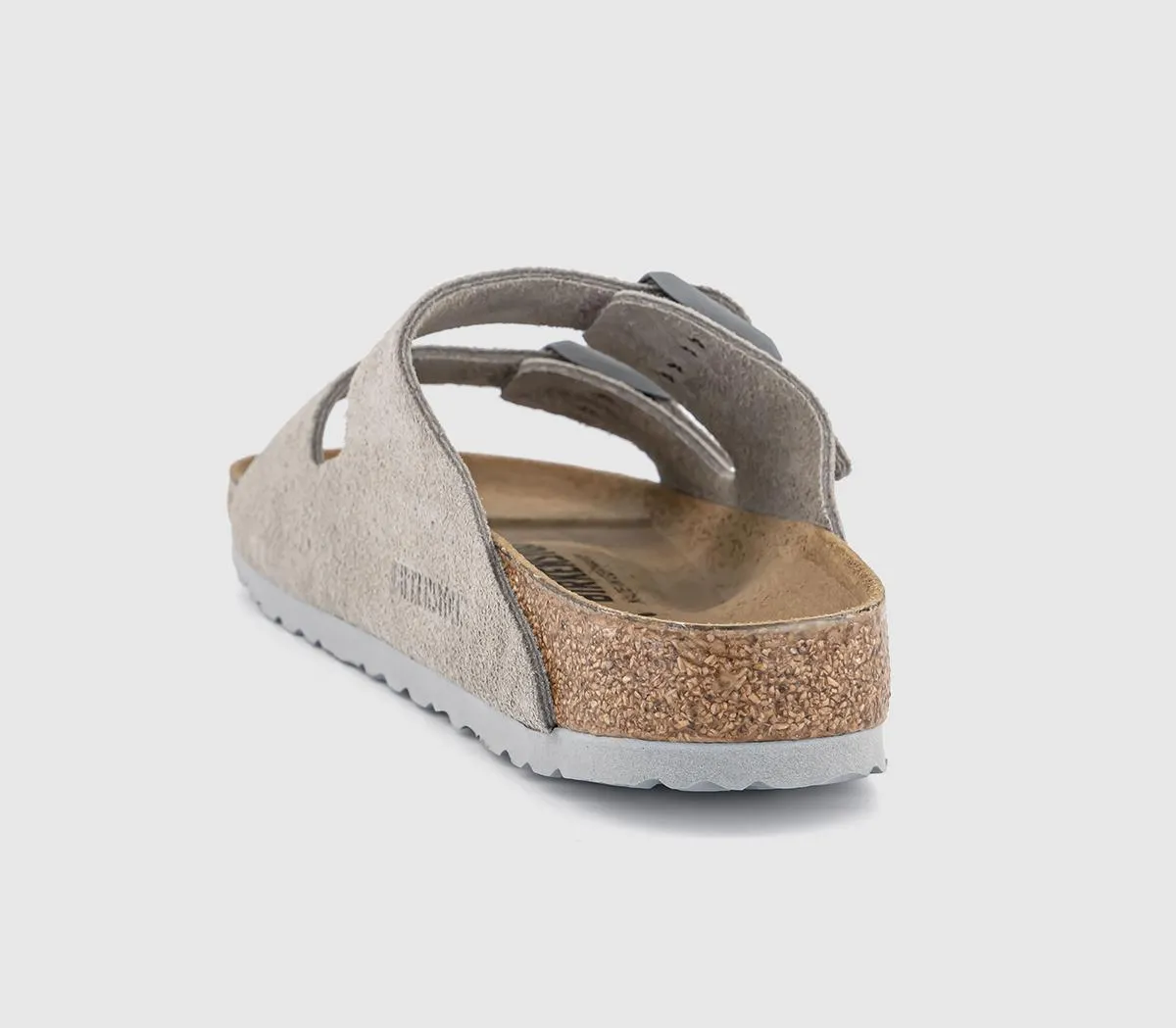 BIRKENSTOCK Arizona Two Strap Sandals Stone Coin Suede