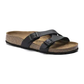 Birkenstock Yao Black Birko-Flor Women’s Sandals (Regular)