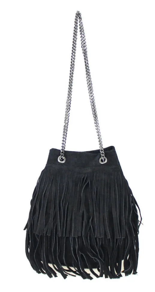 Black leather bag naima