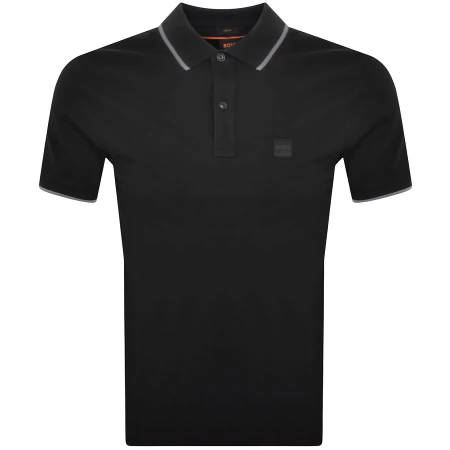 BOSS Passertip Polo T Shirt Black