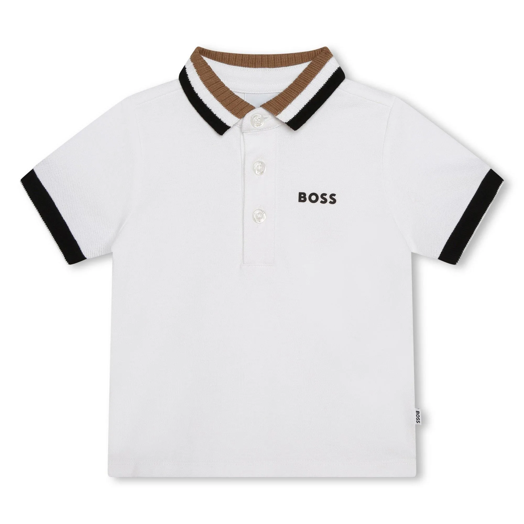 Boss Striped Knit Polo Shirt Infants