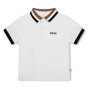 Boss Striped Knit Polo Shirt Infants