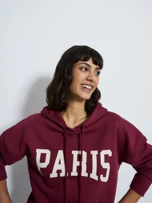 Burgundy Paris Hoodie | Women | George at ASDA