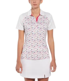 Callaway Birdie / Eagle Printed Short Sleeve Polo Women's