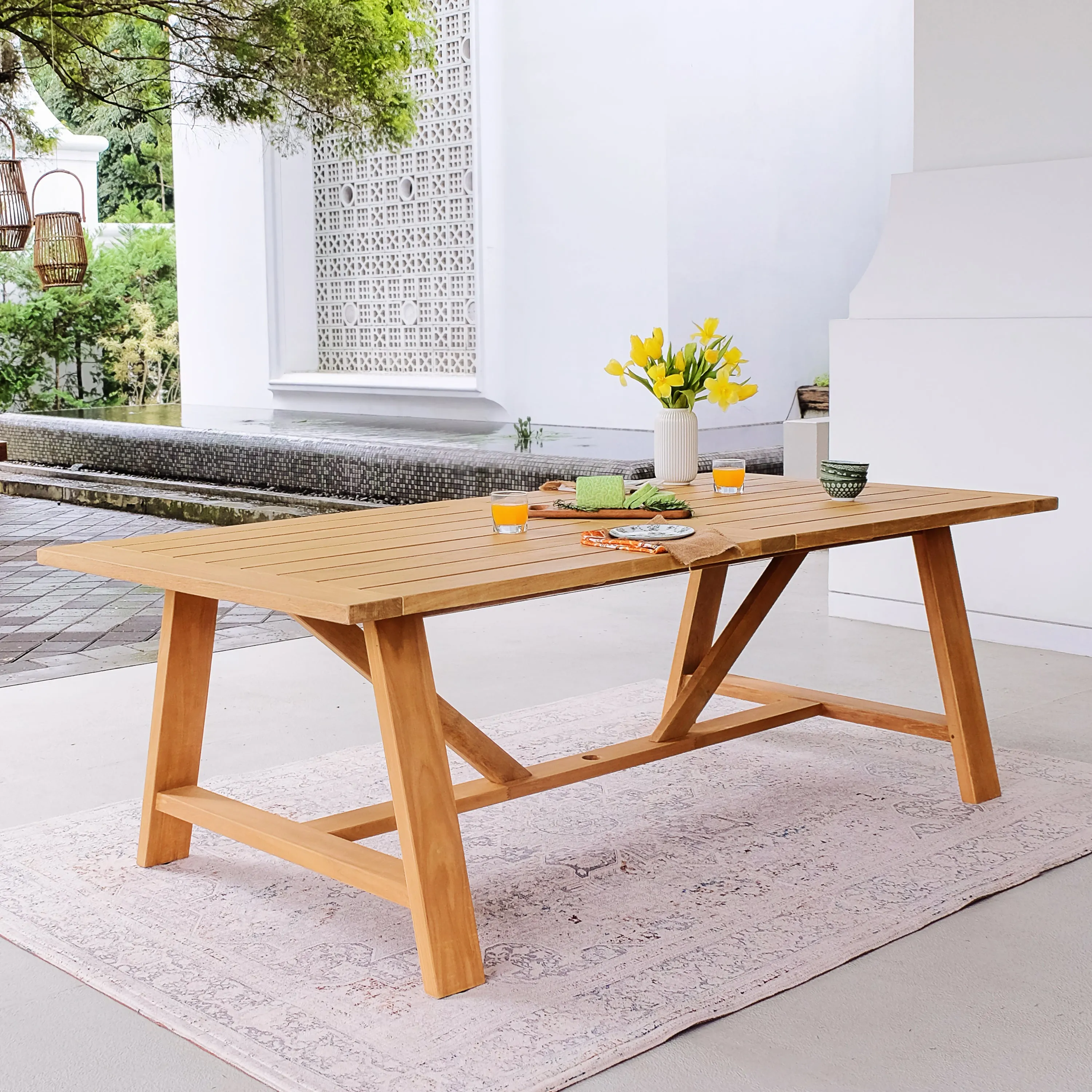 Carmel Teak Wood Outdoor Dining Table