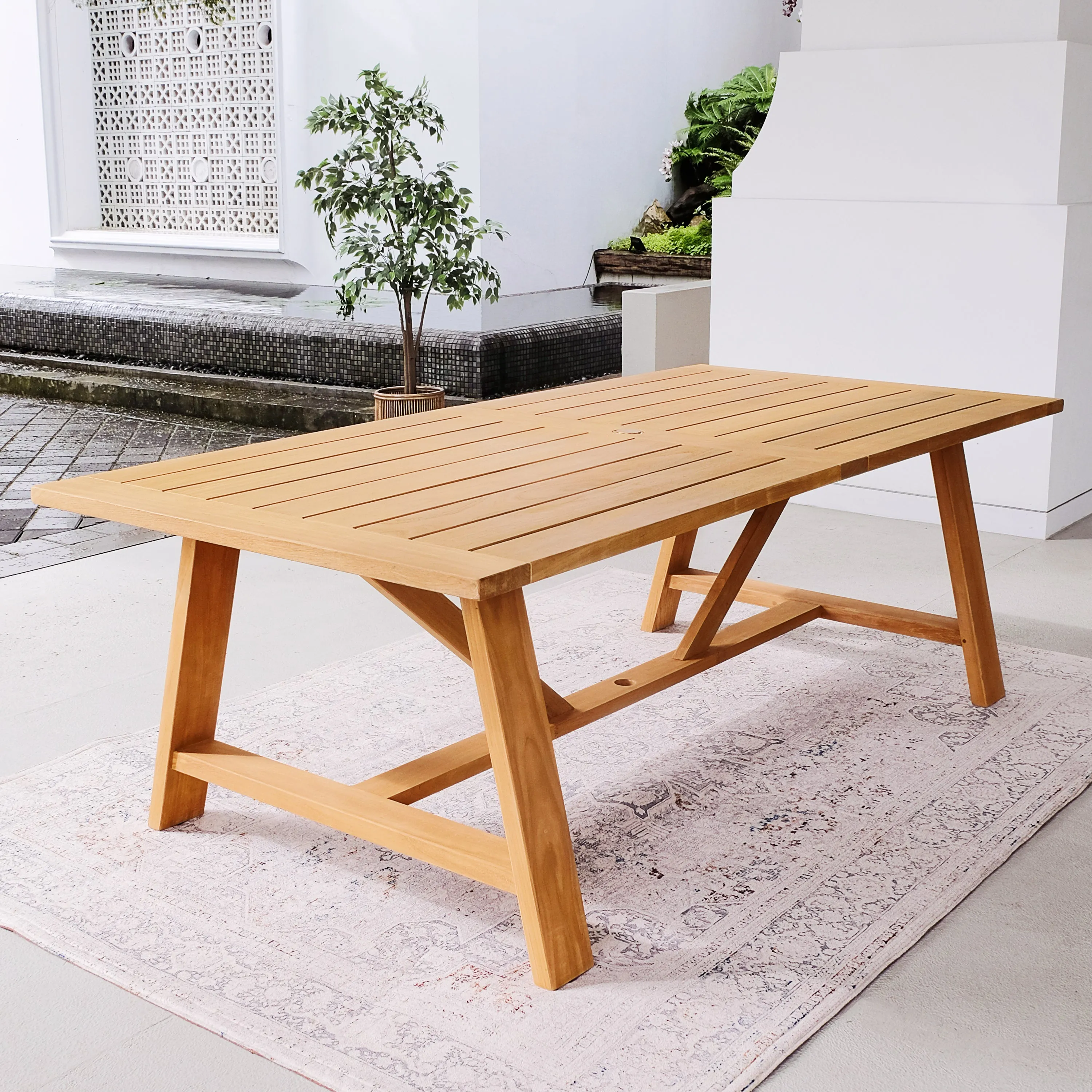 Carmel Teak Wood Outdoor Dining Table