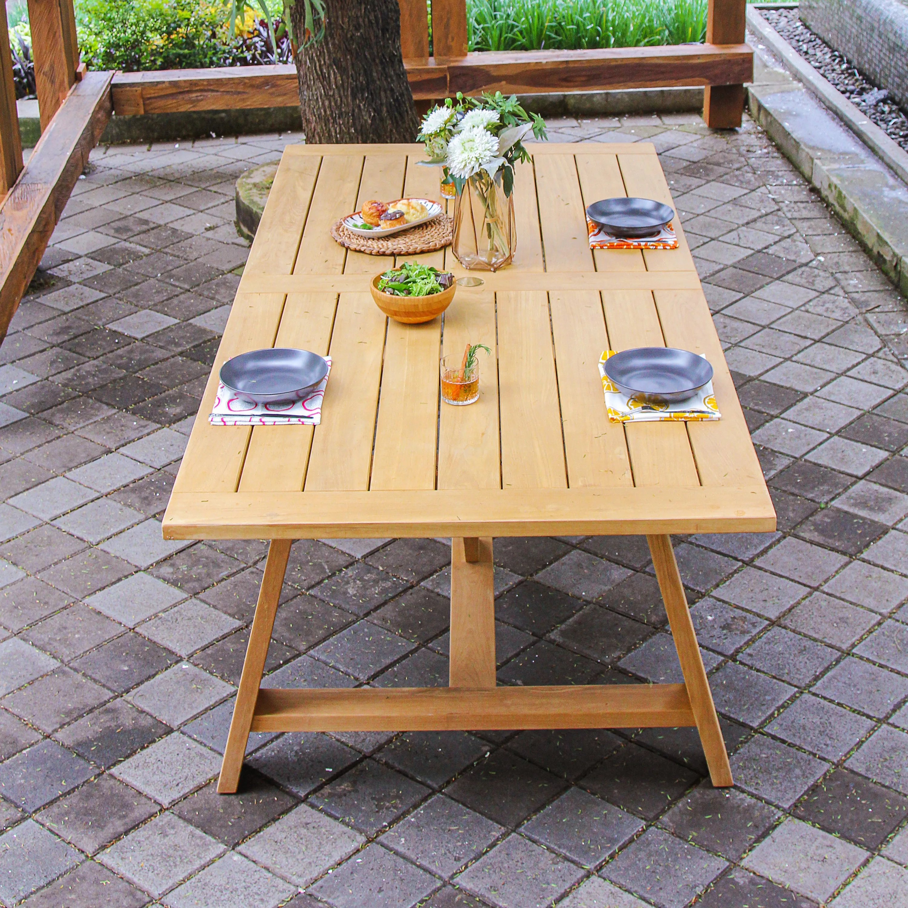 Carmel Teak Wood Outdoor Dining Table