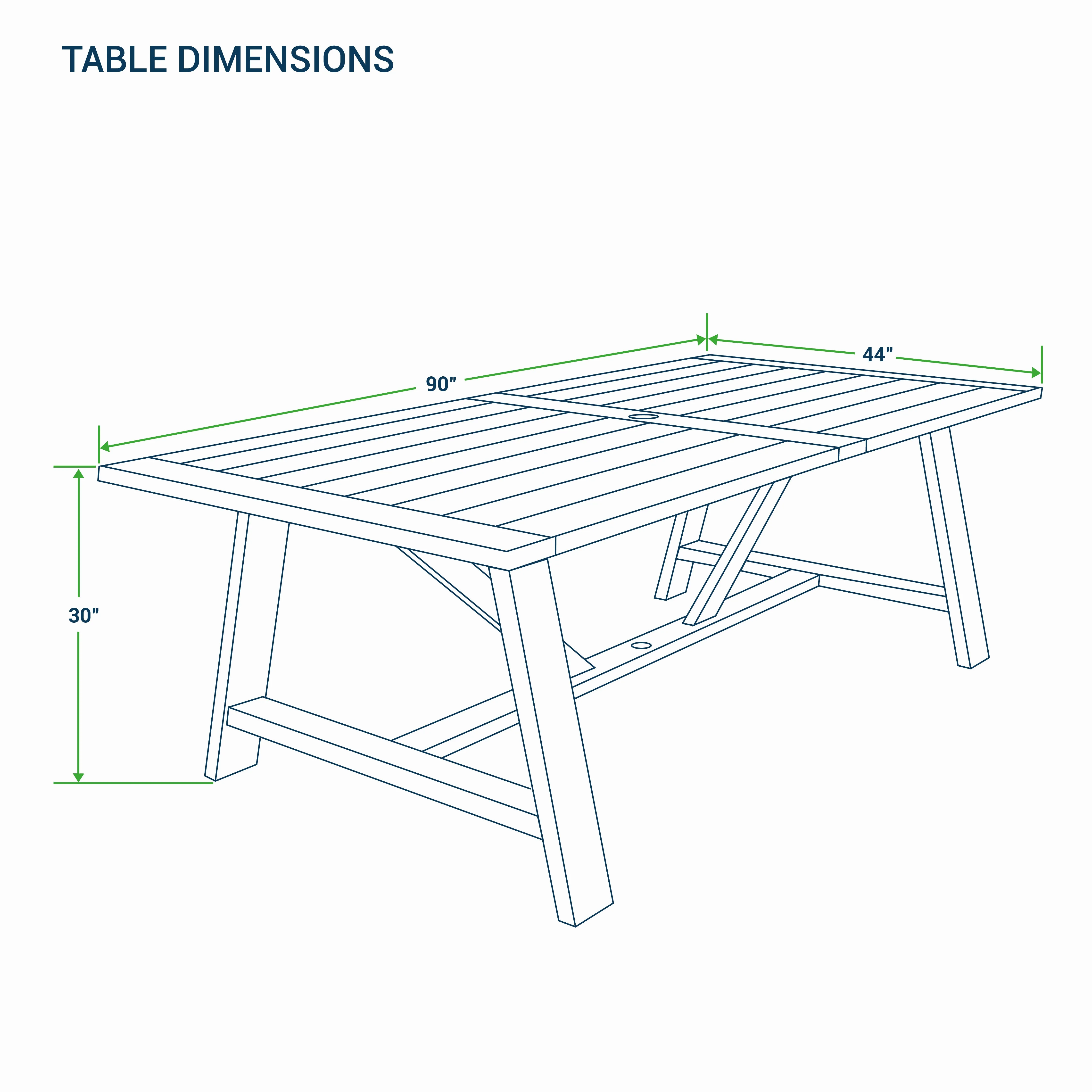 Carmel Teak Wood Outdoor Dining Table