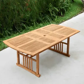 Caterina Teak Wood Extendable Outdoor Dining Table