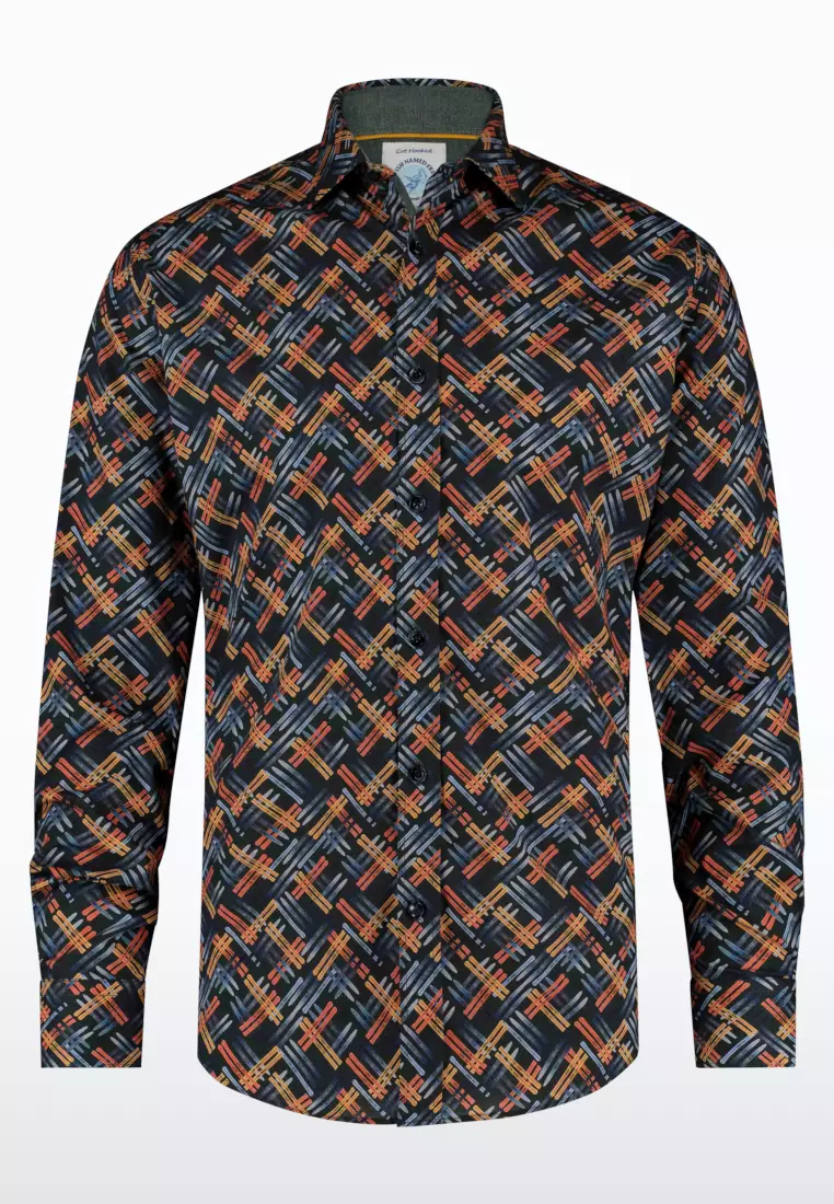 Checker Ski Board Design Long Sleeve Shirt