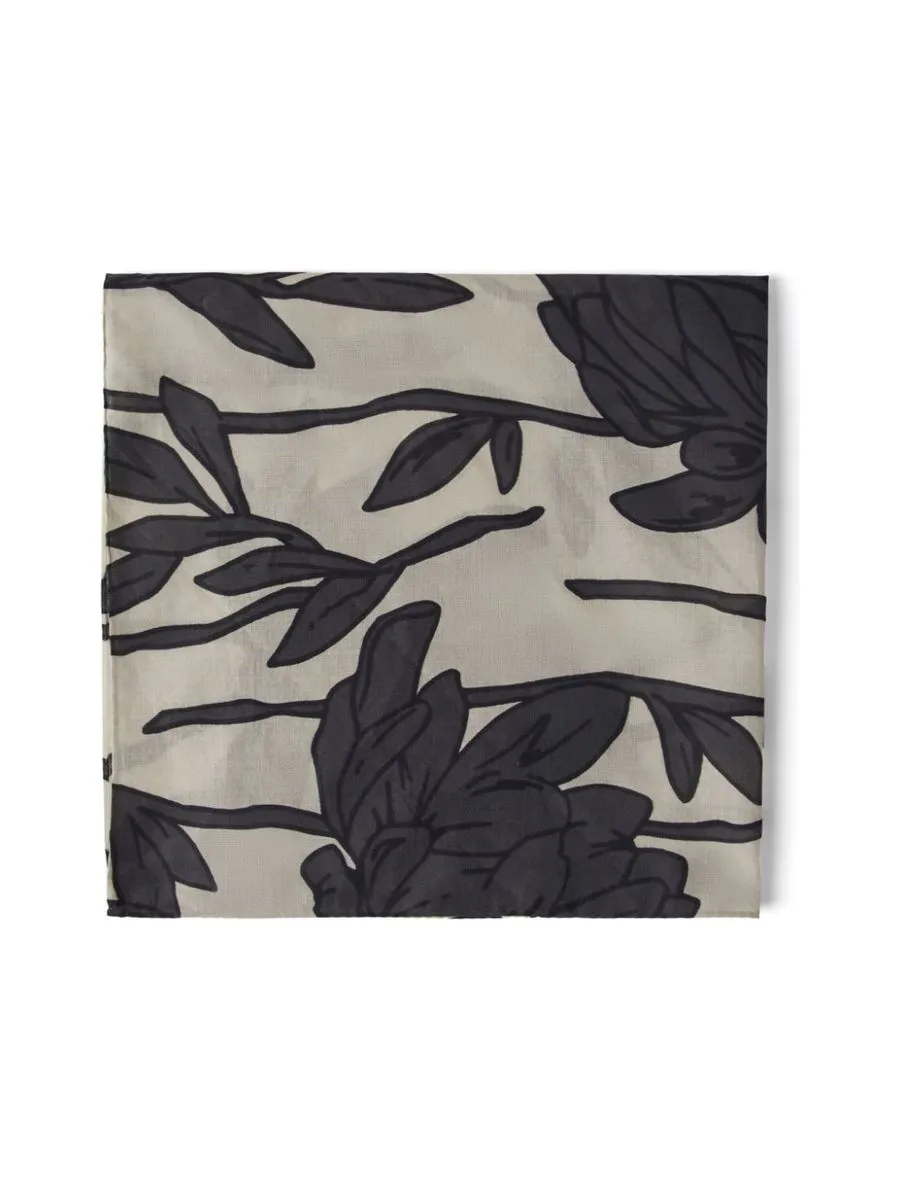 Cotton Leaf Print Scarf