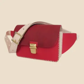 cross your heart bag in scarlet