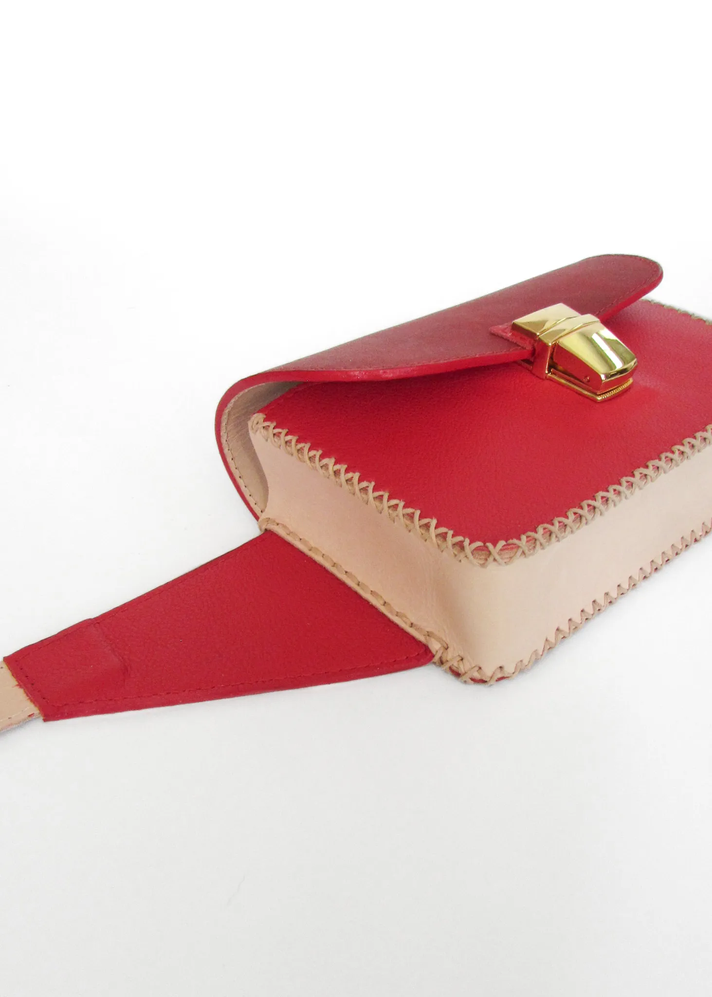 cross your heart bag in scarlet