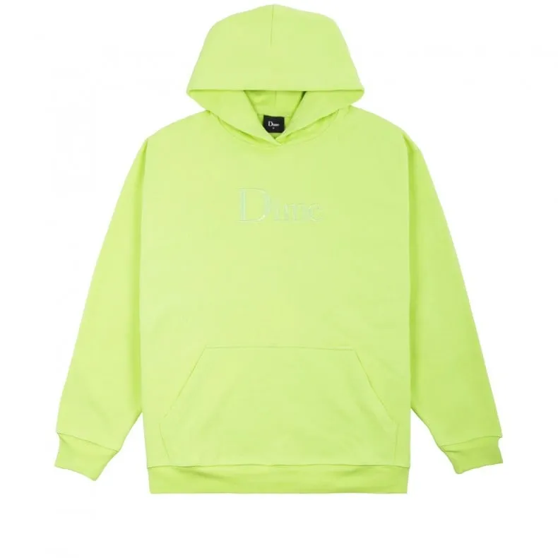 Dime Classic Logo Embroidered Pullover Hooded Sweatshirt (Volt)