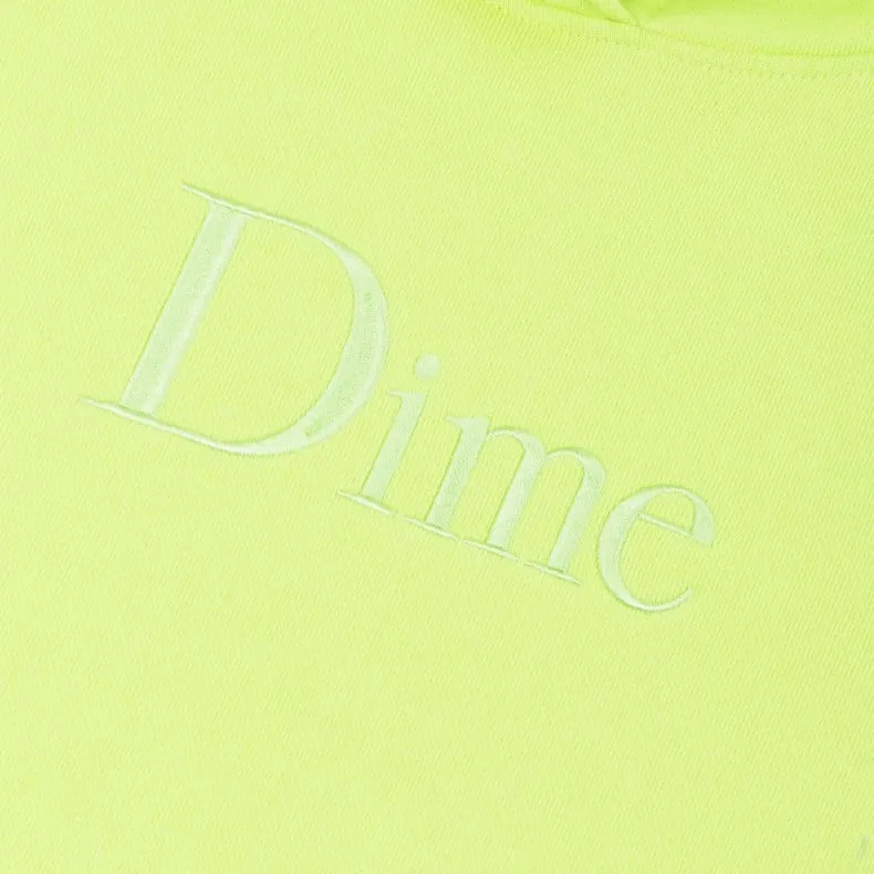 Dime Classic Logo Embroidered Pullover Hooded Sweatshirt (Volt)