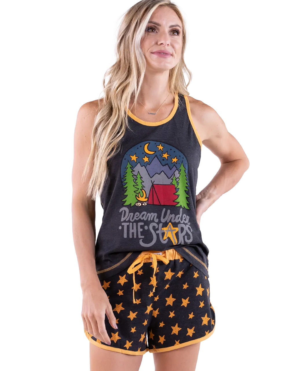 Dream Under The Stars Women's Camping Tank & Short Set