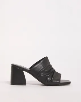 Elissa Ruched Heeled Mule Sandals Extra Wide EEE Fit | Simply Be