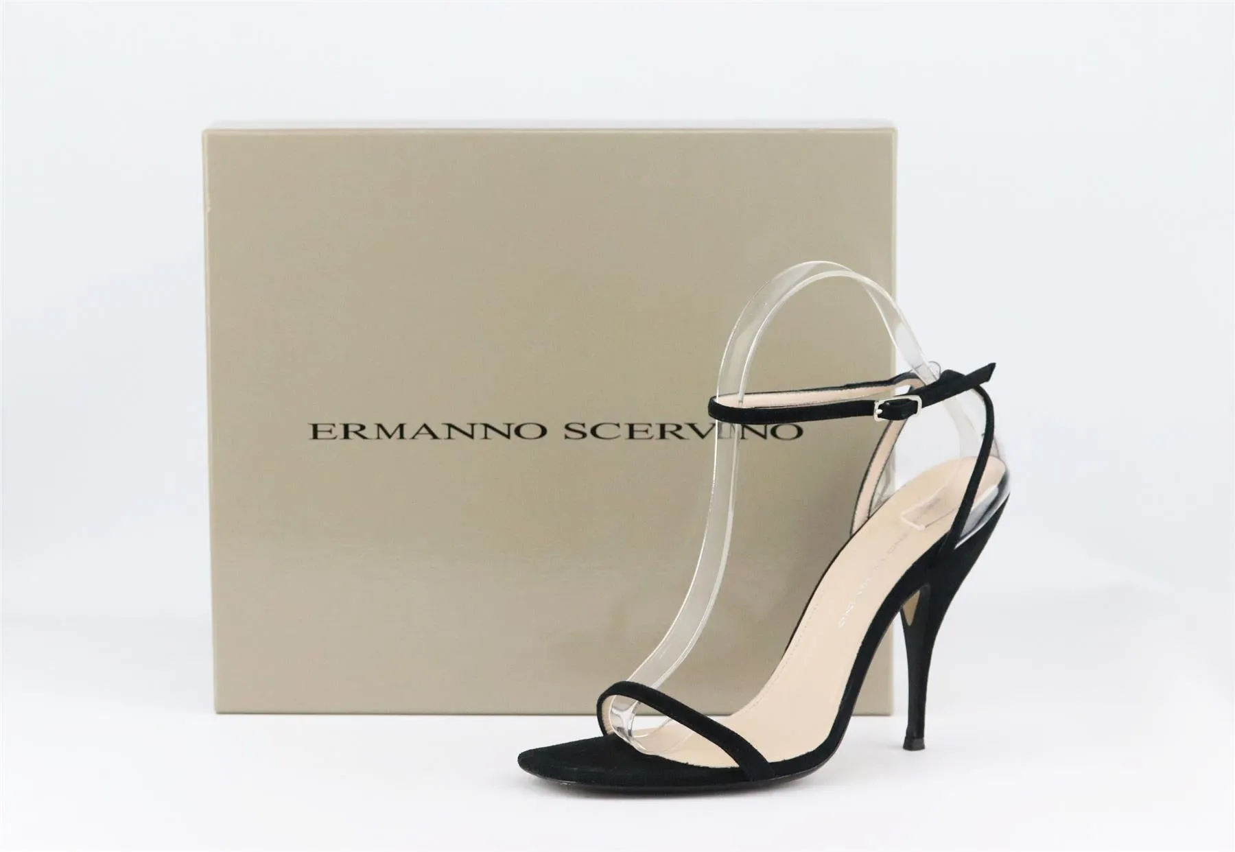 ERMANNO SCERVINO SUEDE AND PVC SANDALS EU 38.5 UK 5.5 US 8.5