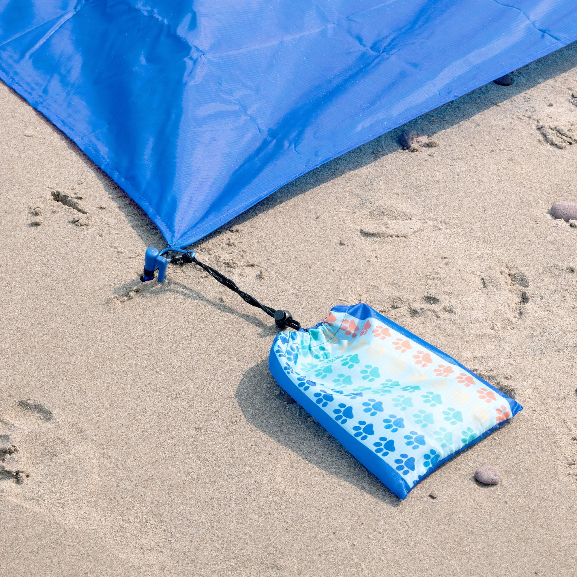 Extra Large Sand-proof Beach Mat with Carrying Pouch & Stakes