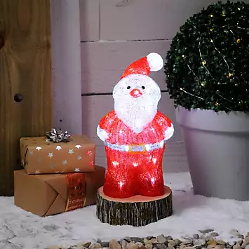 Festive 34cm Indoor & Outdoor Light Up LED Santa | Kaleidoscope