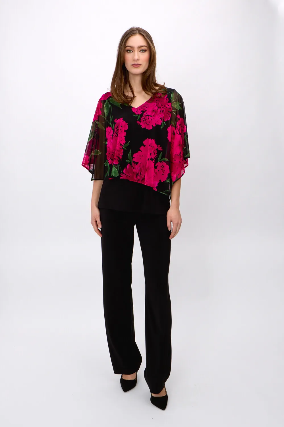 Floral V-neck Pullover Style 6281241100