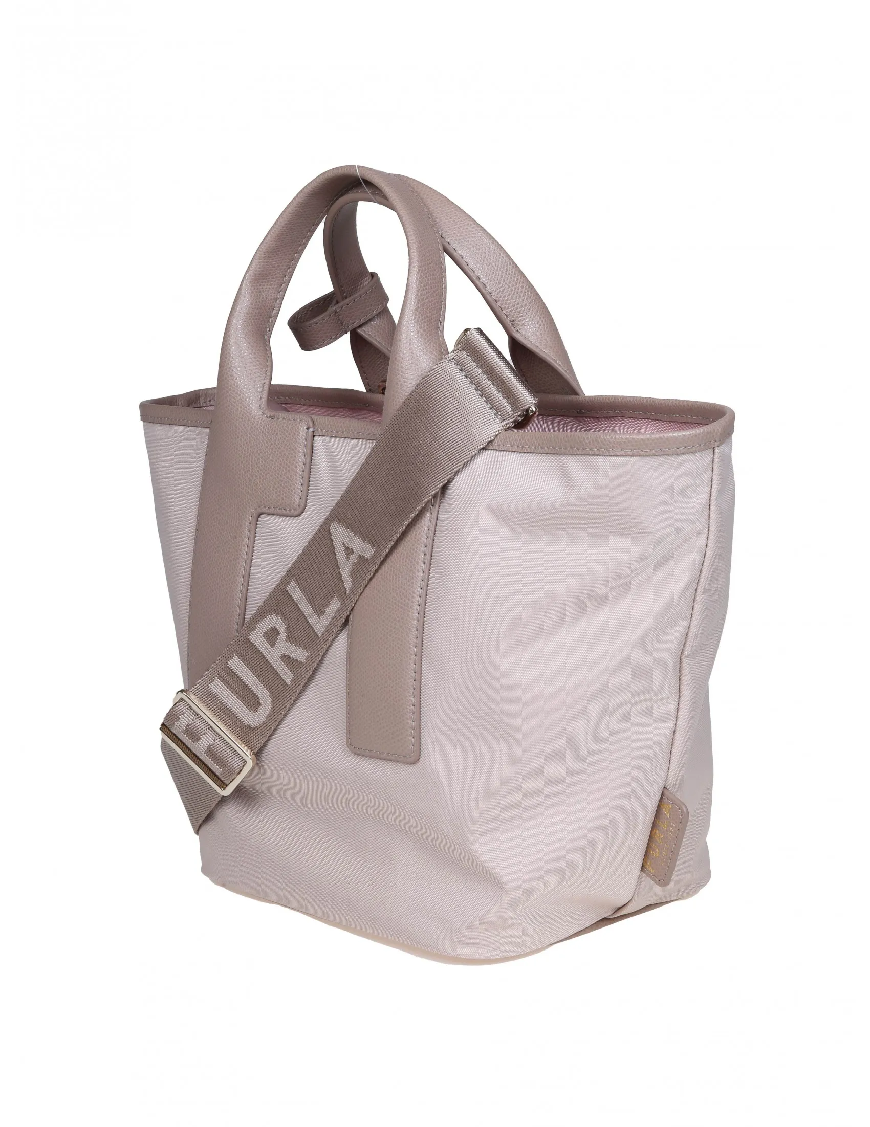 FURLA HANDBAG PIUMA M TOTE IN NYLON COLOR BEIGE