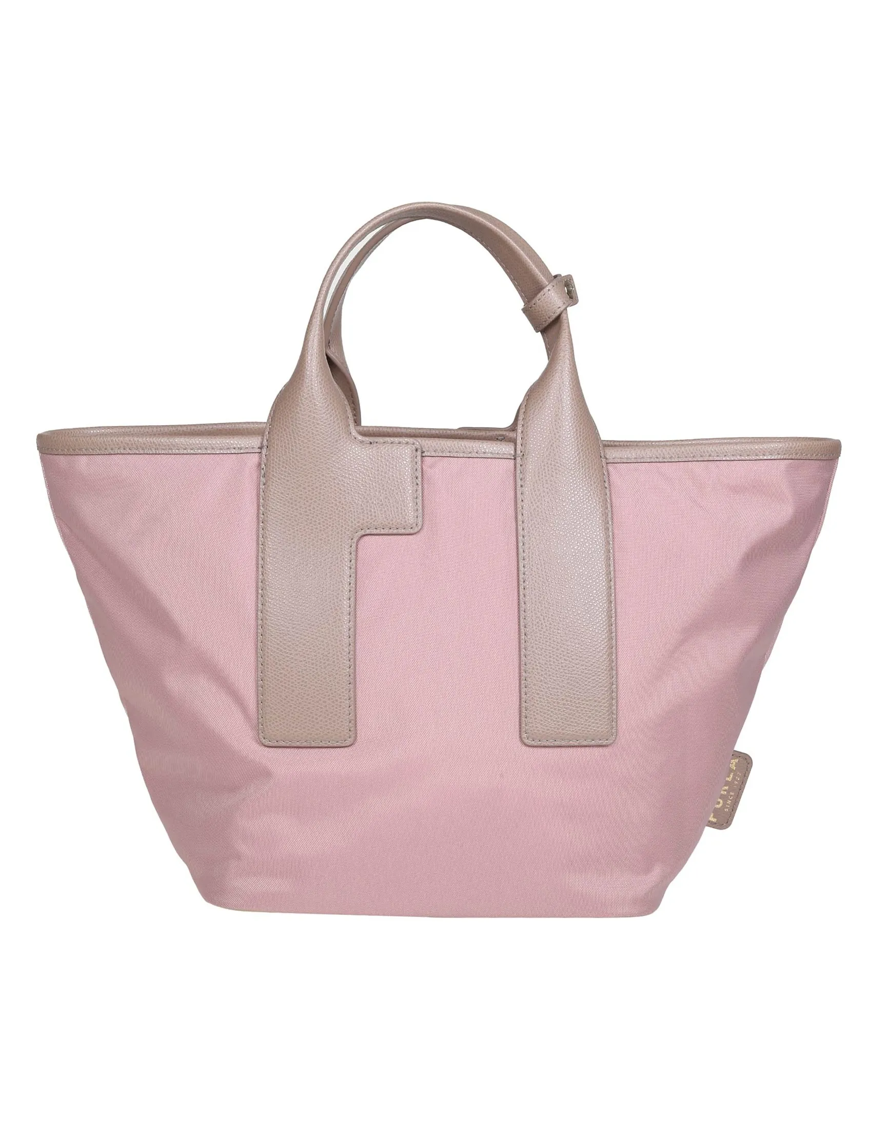 FURLA PIUMA M TOTE NYLON HANDBAG PINK COLOR