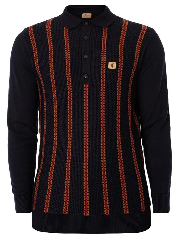 Gabicci Fresco Longsleeved Polo Shirt - Navy