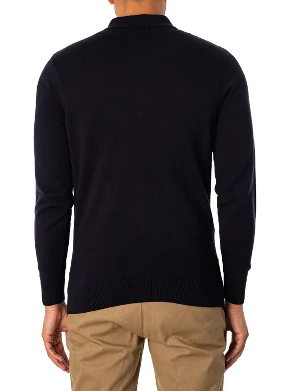 Gabicci Fresco Longsleeved Polo Shirt - Navy