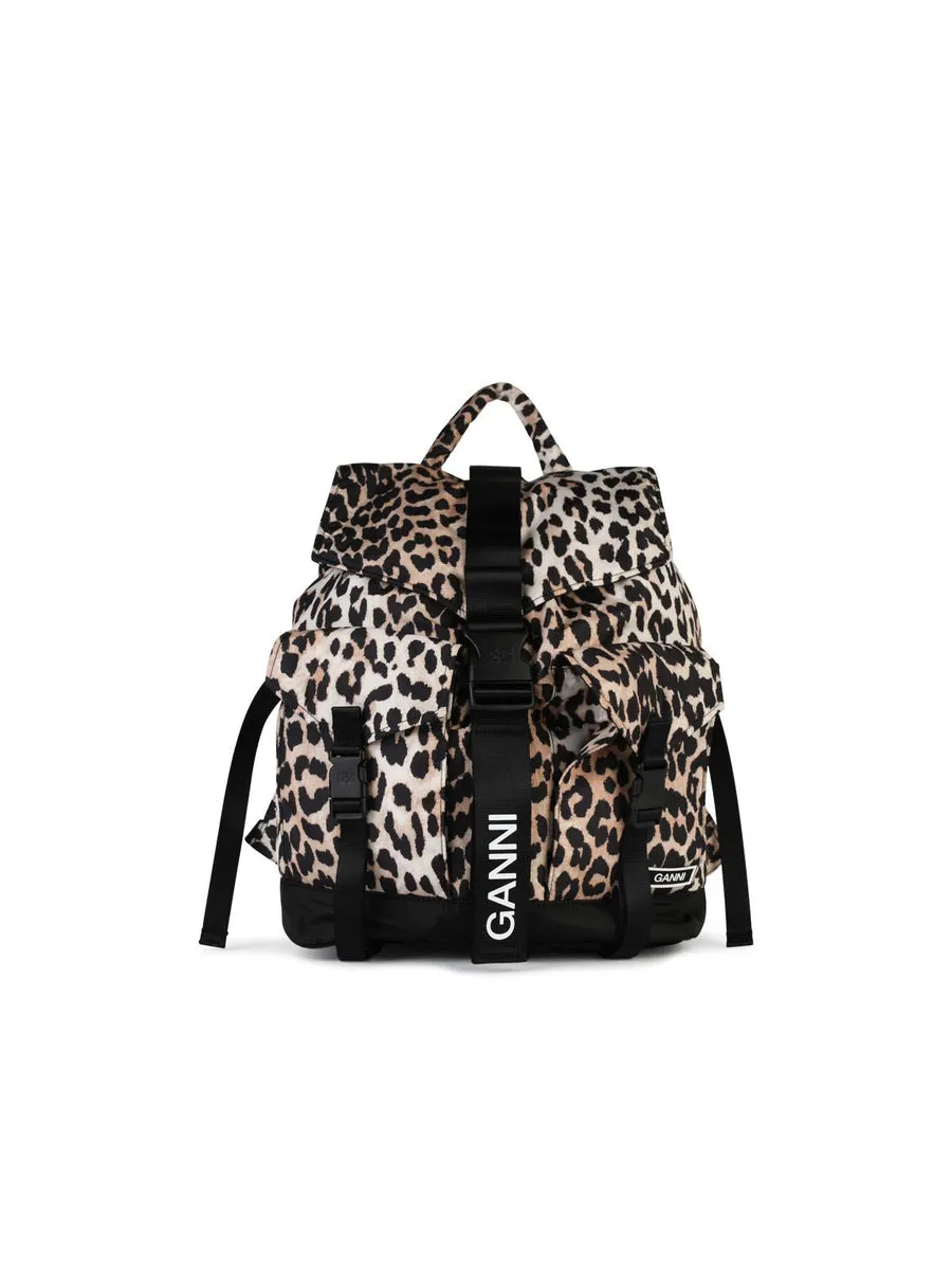 GANNI    Ganni 'Leo' Multicolor Recycled Polyester Backpack