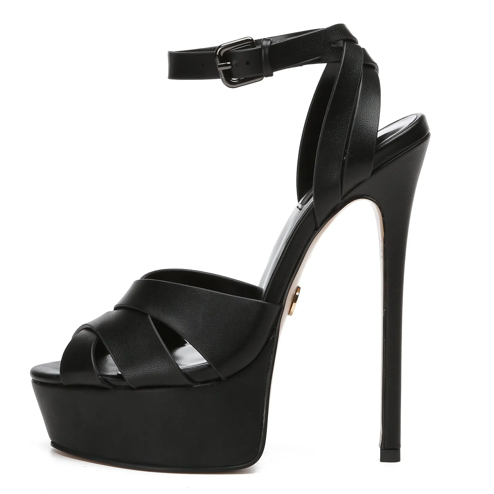 Giaro KROSS BLACK MATTE SANDALS