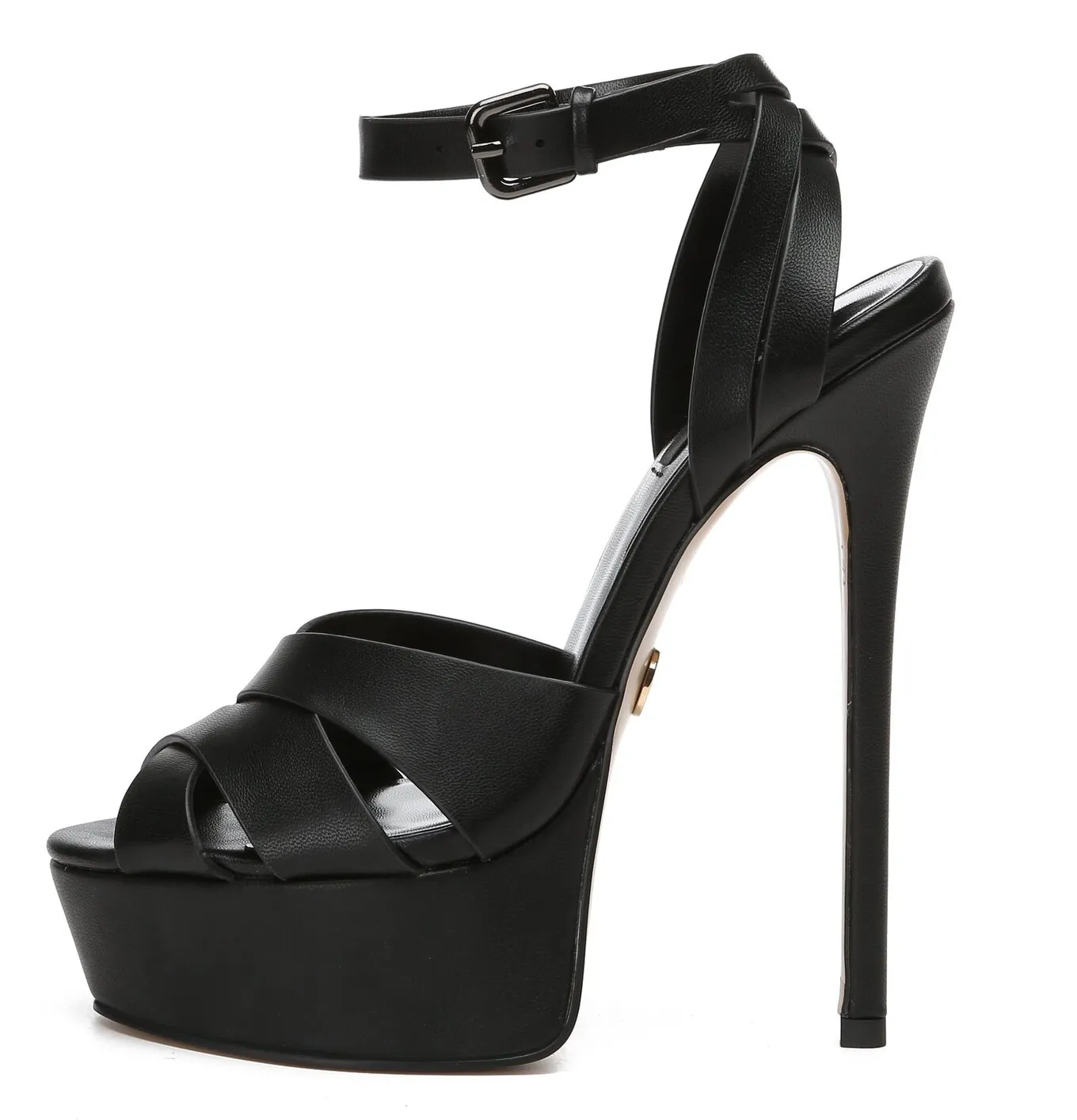 Giaro KROSS BLACK MATTE SANDALS