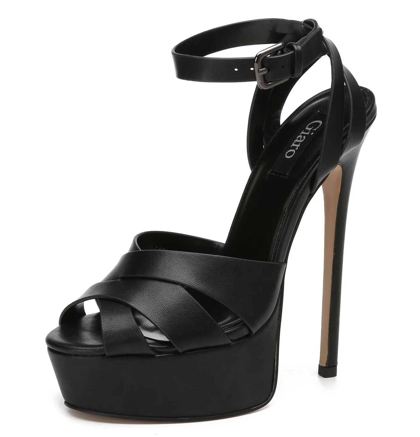 Giaro KROSS BLACK MATTE SANDALS